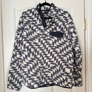 Patagonia Synchilla Gray and White Fleece